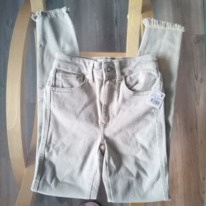 We The Free Cropped Cream Jeans